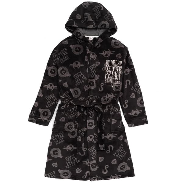 Peaky Blinders Mens Dressing Gown Grey/Black/White XL