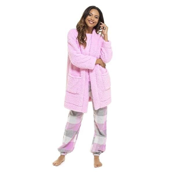 Foxbury Kvinnor/Damer Sherpa Fleece Cardi Gown