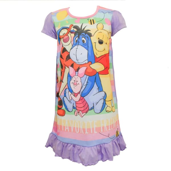 Winnie The Pooh Childrens Girls My Favorite Friends Nightdress