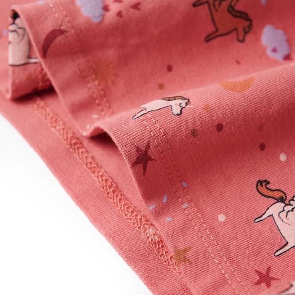 vidaXL Pyjamas med långa ärmar för barn gammelrosa 92