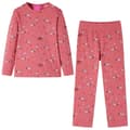 Miniatyrbild 1 av 10: vidaXL Pyjamas med långa ärmar för barn gammelrosa 92