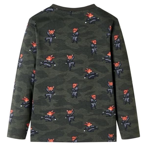 vidaXL Pyjamas med långa ärmar för barn khaki 140