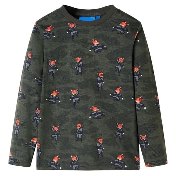 vidaXL Lasten pitkähihainen pyjama khaki 104