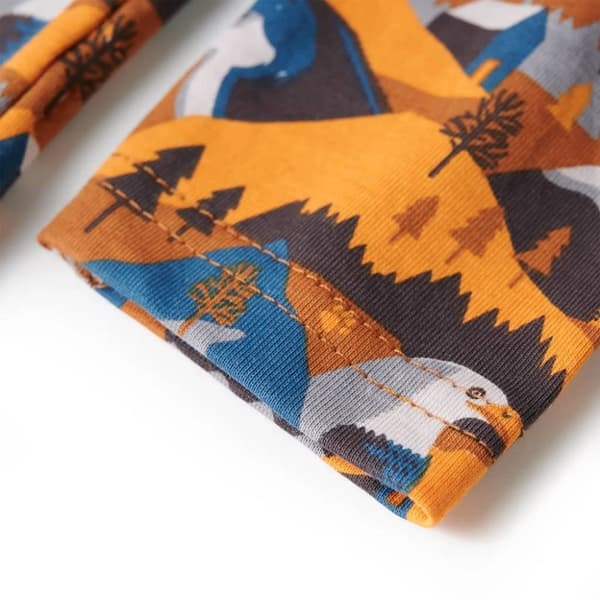 vidaXL Lasten pitkähihainen pyjama konjakki 104