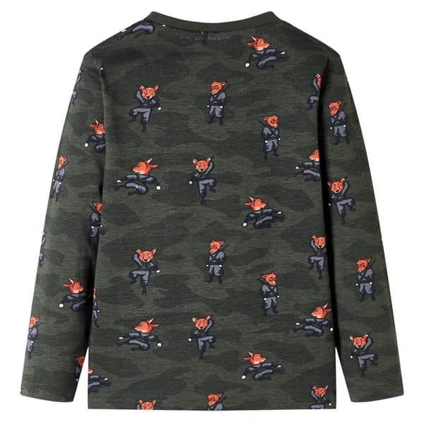 vidaXL Lasten pitkähihainen pyjama khaki 128