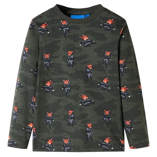 vidaXL Lasten pitkähihainen pyjama khaki 116