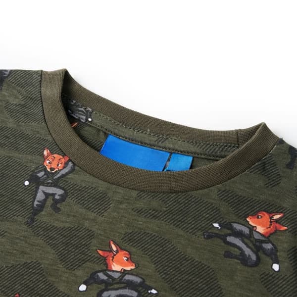 vidaXL Pyjamas til børn str. 92 kakifarvet