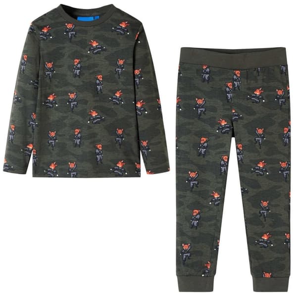 vidaXL Pyjamas til børn str. 92 kakifarvet