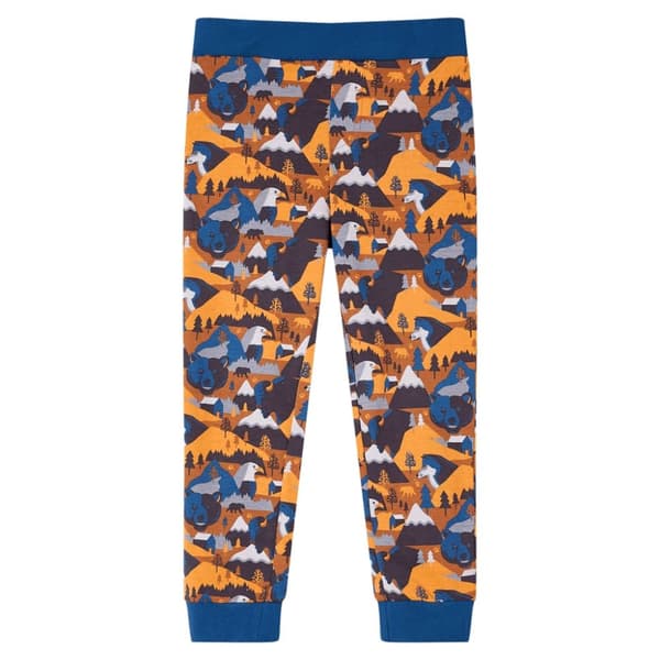 vidaXL Lasten pitkähihainen pyjama konjakki 116