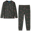 Pikkukuva 1 / 10: vidaXL Lasten pitkähihainen pyjama khaki 140
