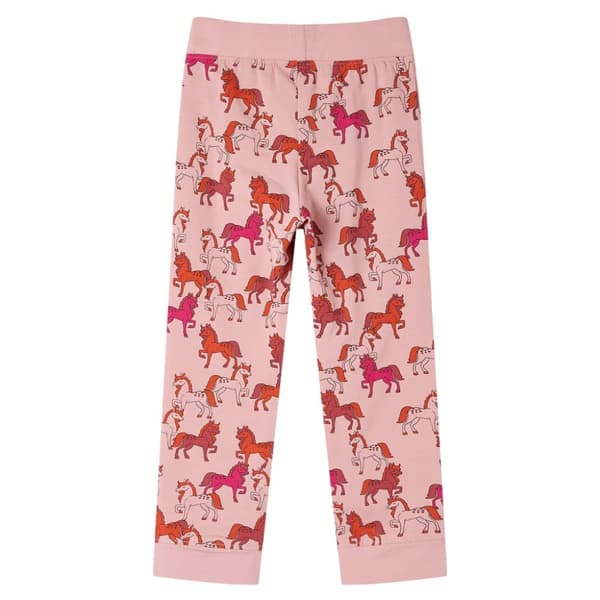 vidaXL Pyjamas for barn med lange ermer lyserosa 116