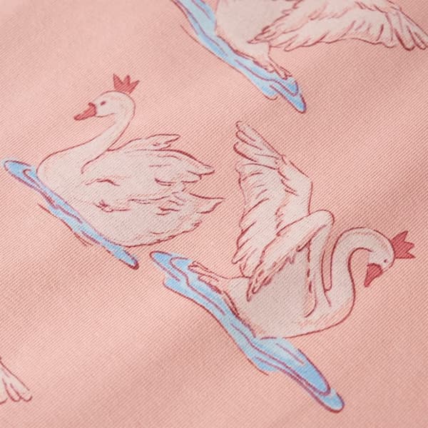 vidaXL Pyjamas for barn med lange ermer lyserosa 116