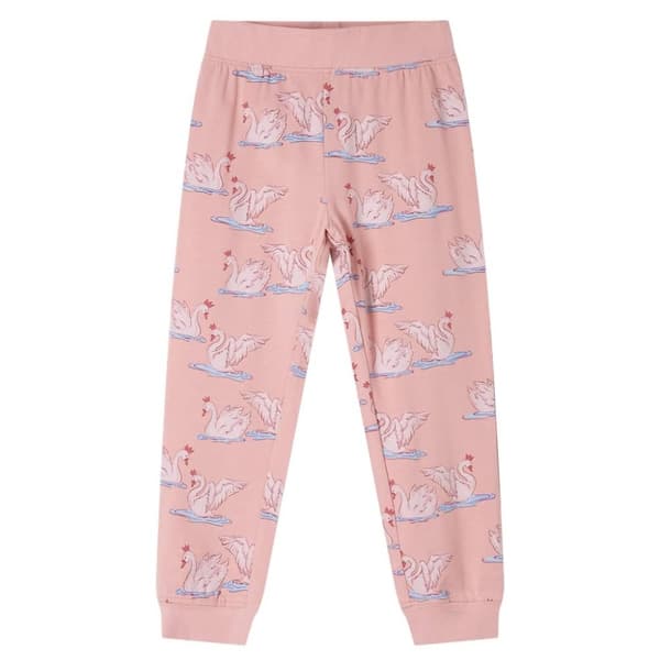 vidaXL Pyjamas med långa ärmar för barn ljusrosa 128