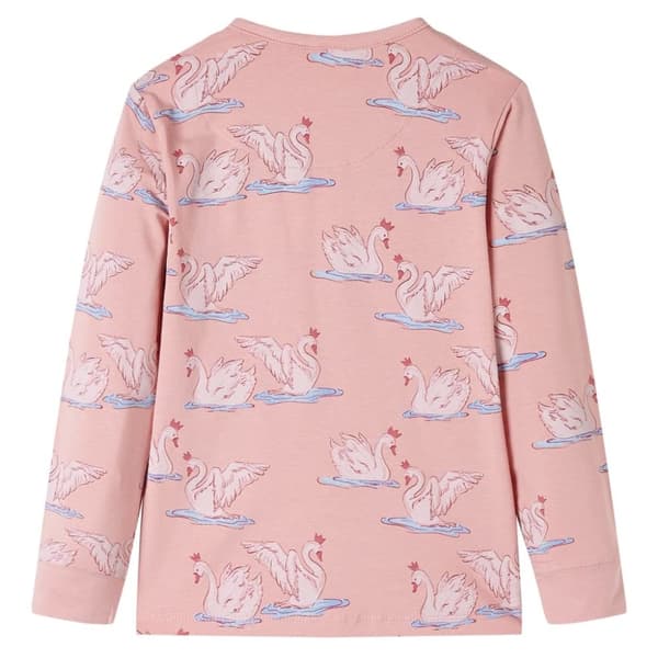 vidaXL Pyjamas for barn med lange ermer lyserosa 104