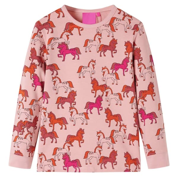 vidaXL Lasten pitkähihainen pyjama vaaleanpunainen 92