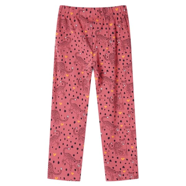 vidaXL Lasten pitkähihainen pyjama vanha pinkki 128