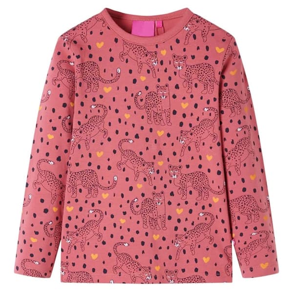 vidaXL Pyjamas til børn str. 104 gammelrosa