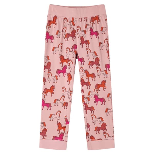 vidaXL Lasten pitkähihainen pyjama vaaleanpunainen 104