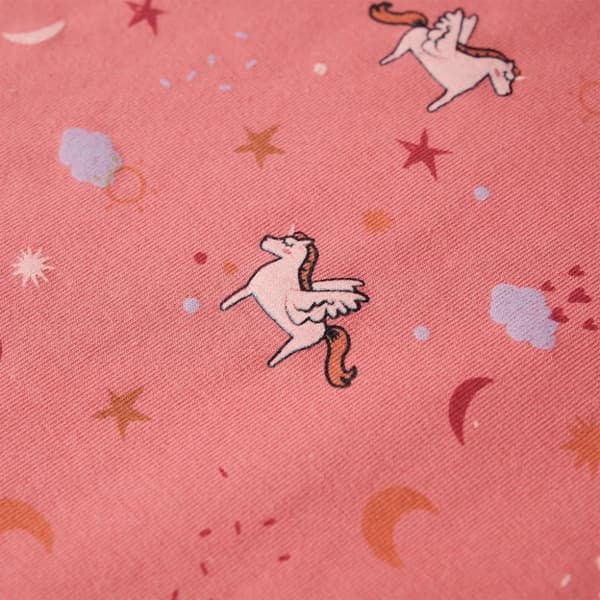 vidaXL Lasten pitkähihainen pyjama vanha pinkki 104