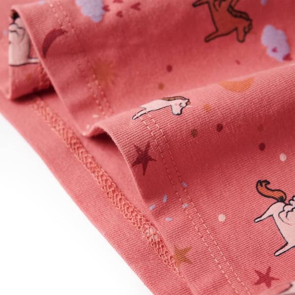 vidaXL Lasten pitkähihainen pyjama vanha pinkki 104