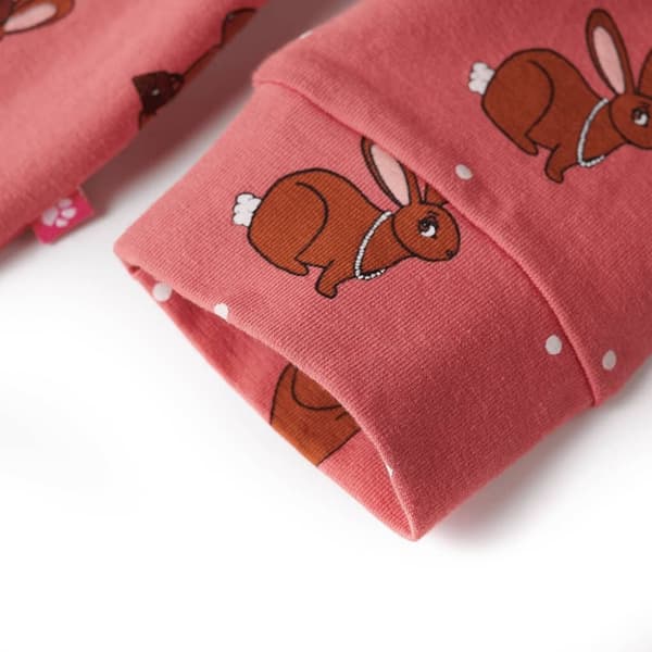 vidaXL Barnpyjamas med huva gammelrosa 104
