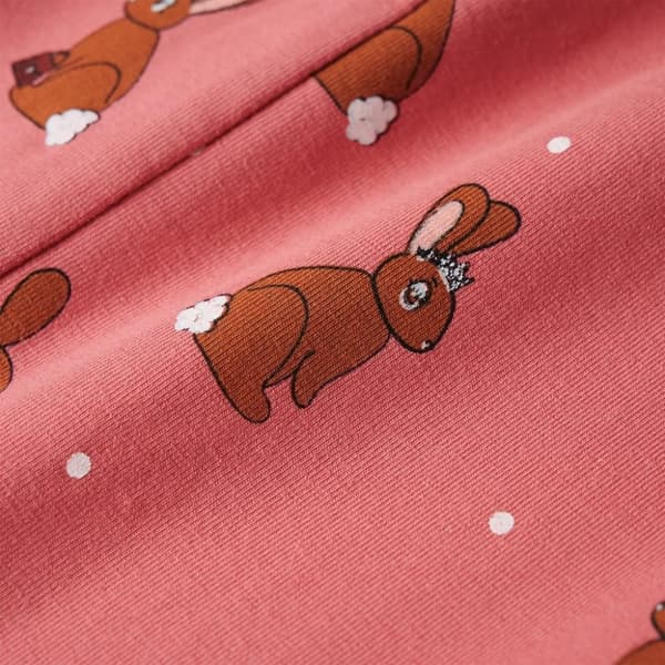 vidaXL Barnpyjamas med huva gammelrosa 104
