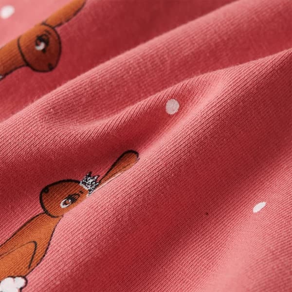 vidaXL Heldress med hette for barn gammel rosa 116
