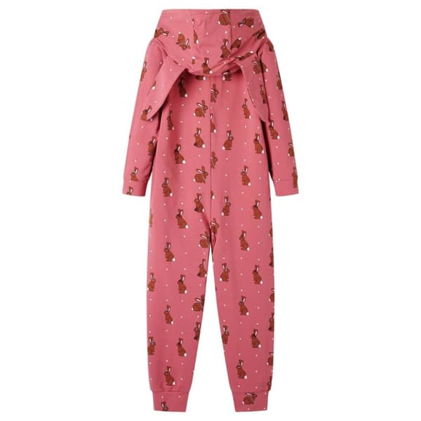 vidaXL Heldress med hette for barn gammel rosa 116