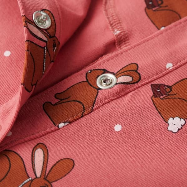 vidaXL Pyjamas med huva för barn gammalrosa 92