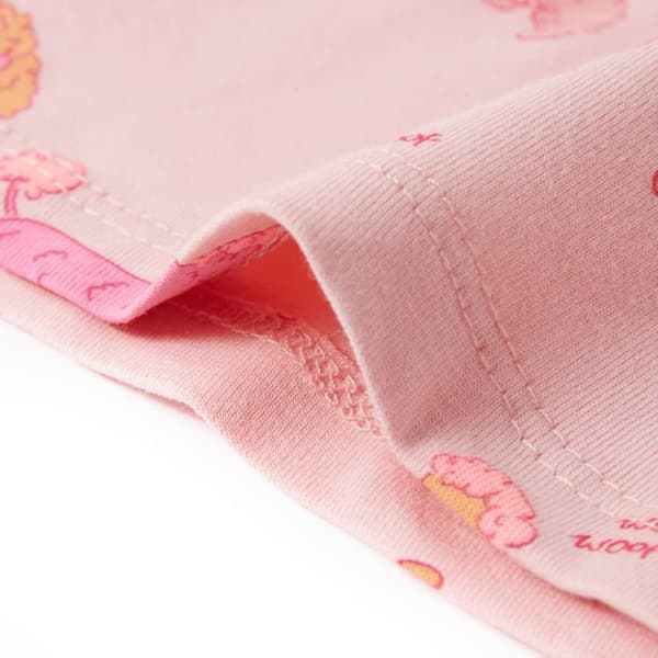 vidaXL Barnpyjamas med korta ärmar ljusrosa 116