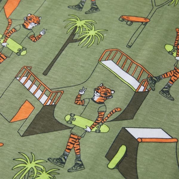 vidaXL Lasten lyhythihainen pyjama vaalea khaki 128