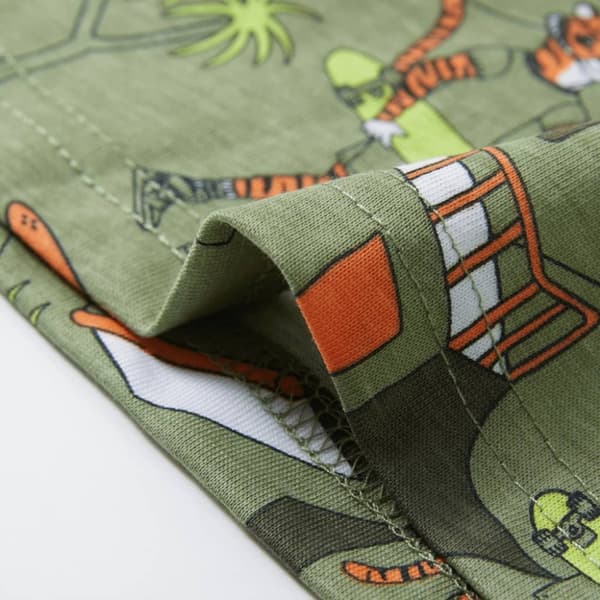 vidaXL Lasten lyhythihainen pyjama vaalea khaki 128