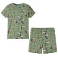 Pikkukuva 1 / 10: vidaXL Lasten lyhythihainen pyjama vaalea khaki 128