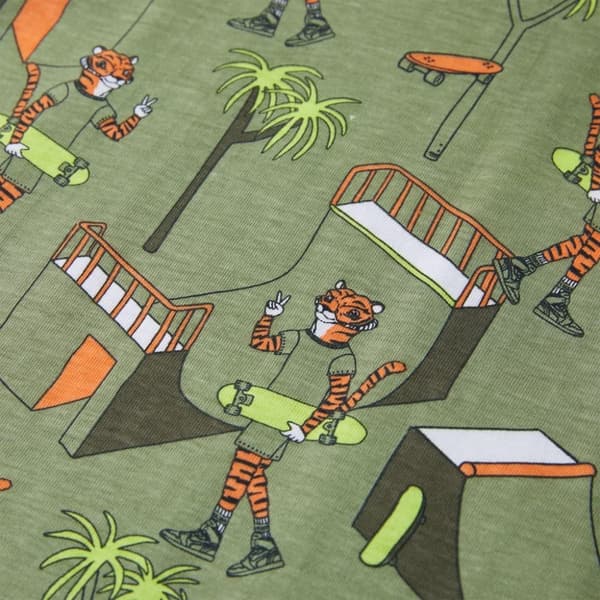 vidaXL Lasten lyhythihainen pyjama vaalea khaki 140