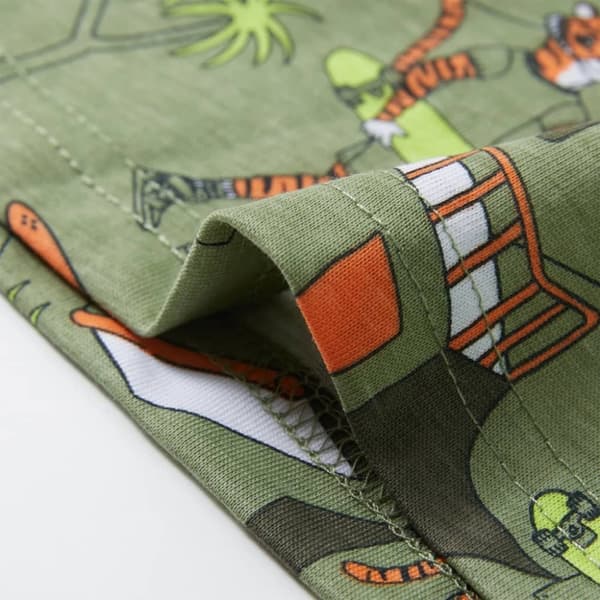 vidaXL Lasten lyhythihainen pyjama vaalea khaki 140