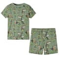 Pikkukuva 1 / 10: vidaXL Lasten lyhythihainen pyjama vaalea khaki 140