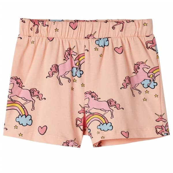 vidaXL Lasten lyhythihainen pyjama vaaleanoranssi 92