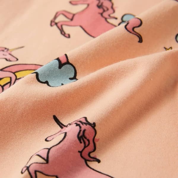 vidaXL Lasten lyhythihainen pyjama vaaleanoranssi 140