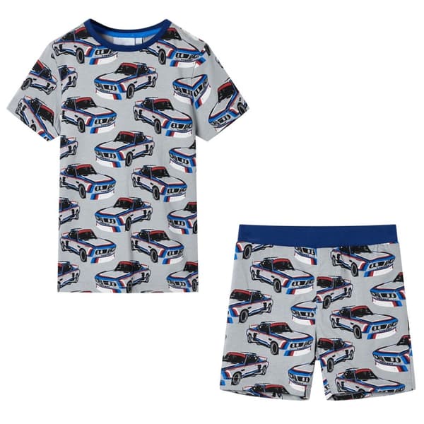 vidaXL Lasten lyhythihainen pyjama harmaa 128