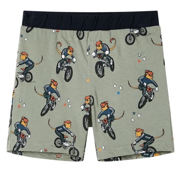 vidaXL Pyjamas for barn med korte ermer lysekaki 92