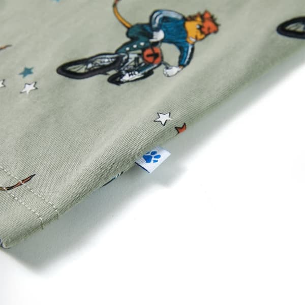 vidaXL Pyjamas for barn med korte ermer lysekaki 92