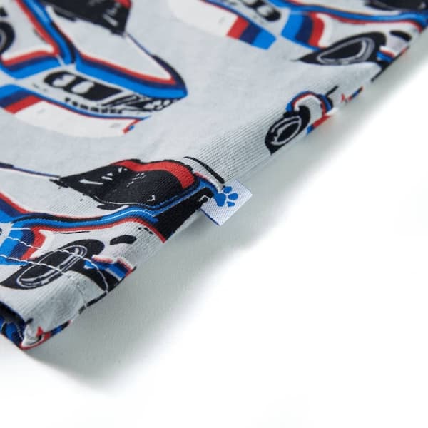 vidaXL Barnpyjamas med korta ärmar för barn grå 128