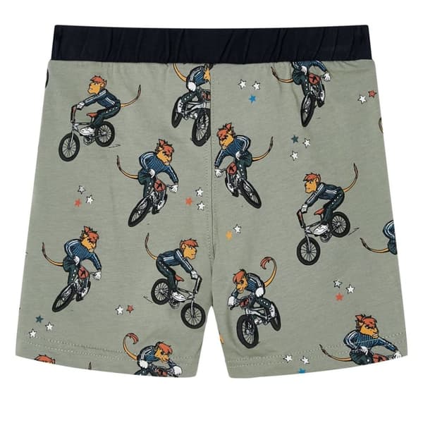 vidaXL Pyjamas for barn med korte ermer lysekaki 116
