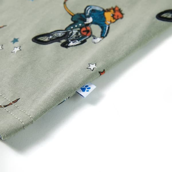 vidaXL Pyjamas for barn med korte ermer lysekaki 116