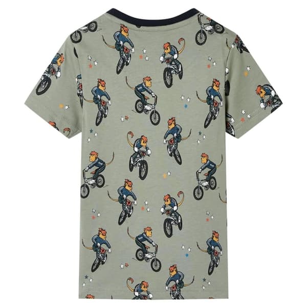 vidaXL Barnpyjamas med korta ärmar ljus khaki 104
