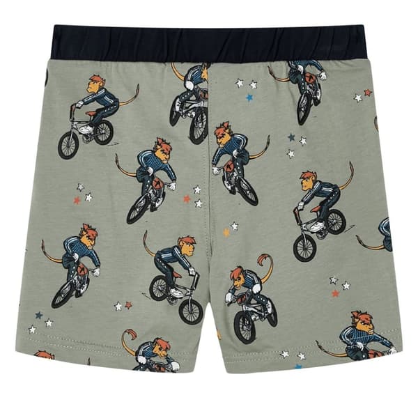 vidaXL Barnpyjamas med korta ärmar ljus khaki 104