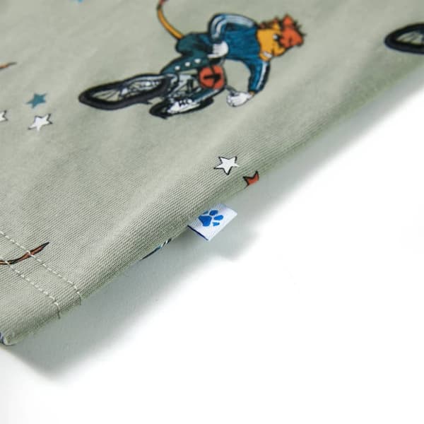 vidaXL Barnpyjamas med korta ärmar ljus khaki 104
