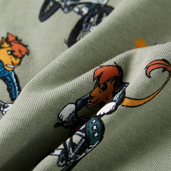 vidaXL Barnpyjamas med korta ärmar ljus khaki 104