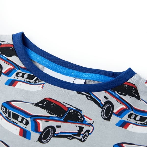 vidaXL Barnpyjamas med korta ärmar för barn grå 116