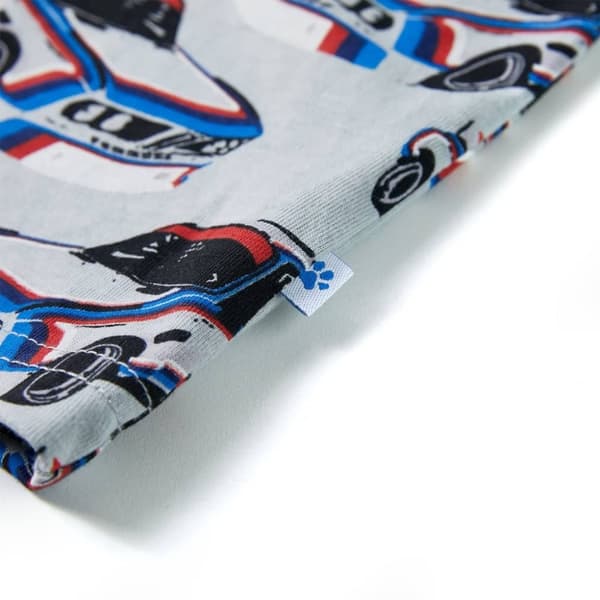 vidaXL Barnpyjamas med korta ärmar för barn grå 116